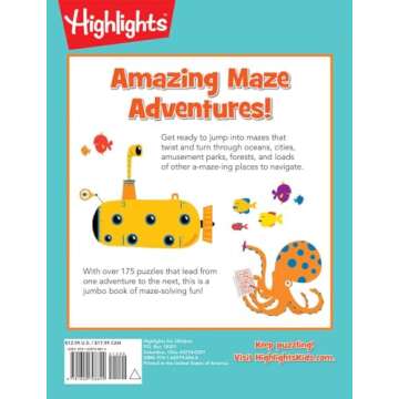 Jumbo Book of Amazing Mazes: Jumbo Activity Book with 175+ Colorful Mazes for Kids, Highlights Maze Book for Kids (Highlights™ Jumbo Books & Pads)