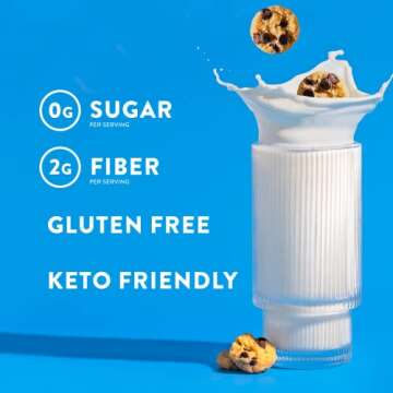 HighKey Keto Chocolate Chip Mini Cookies - Gluten Free Sugar Free Cookies Keto Snack Low Carb Snacks Healthy Protein Diabetic Dessert Food Low Sugar Treat Diet Friendly Sweets 3 Pack + Arcade