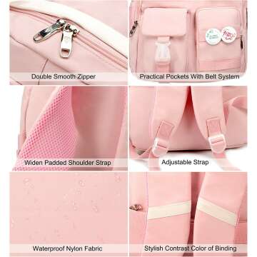 Pink Laptop Backpack