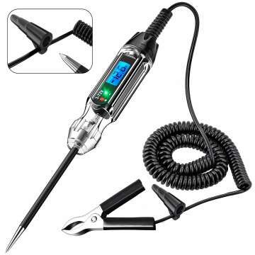 Heavy Duty 3-72V Digital LCD Circuit Tester with Extra Long Wire