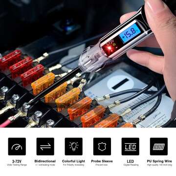 Heavy Duty LCD Circuit Tester for Automotive Use