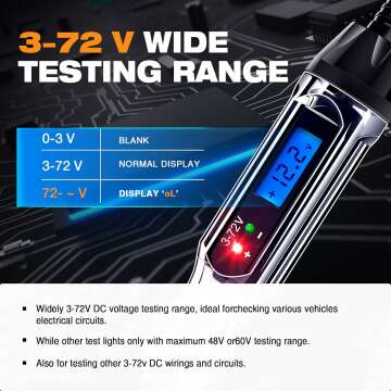 Heavy Duty LCD Circuit Tester for Automotive Use