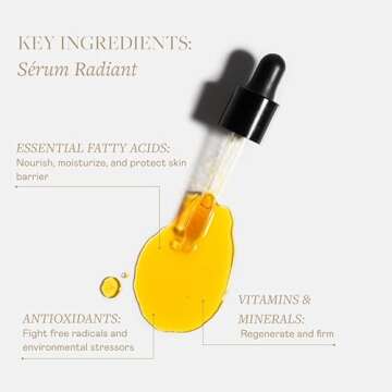 French Farmacie Serum Radiant | Glow Boosting Facial Serum With Moisturizing Fatty Acids | Regenerating...Minerals | Protective Antioxidants | Vegan & Cruelty Free | Suitable For All Skin Types