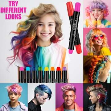 Dustless Hair Chalk Makeup Kit for Girls