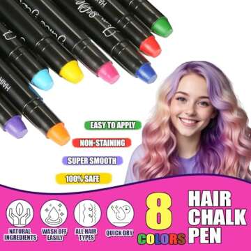 Dustless Hair Chalk Makeup Kit for Girls