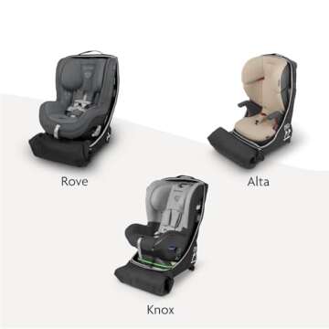 UPPAbaby Travel Bag for Rove, Knox and Alta Car Seats - Smooth Wheels, Handles + Durable Design - Includes TravelSafe Protection