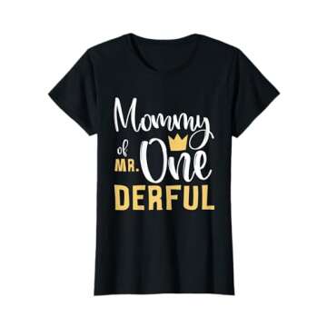 Mommy of Mr Onederful 1st Birthday First One-Derful Matching T-Shirt