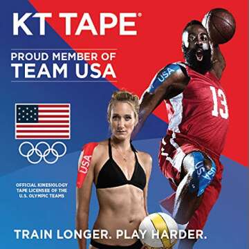 KT Tape PRO Extreme USA Kinesiology Sports Tape, Roll of 20 Precut 10-Inch X 2-Inch I-Strips in Resealable Plastic Case, US Olympic Team Edition, USA Blue