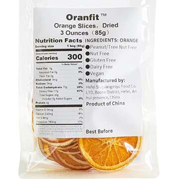 Oranfit Dried Orange Slices 3oz/85g(23 to 37 slices)