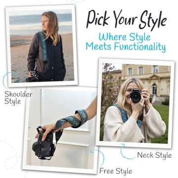 Art Tribute Camera Strap For Photographers Padded Universal Fit Neck Shoulder & Crossbody Strap Quick Release For DSLR/SLR/Mirrorless Canon Nikon Sony Olympus Compatible Photographer Gift