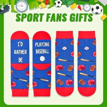 HAPPYPOP Baseball Gifts For Boys Girls Kids - Gifts For Baseball Players Lovers, Gifts For Boys Girls Kids Who Love Baseball, Preteen Tween Baseball Socks