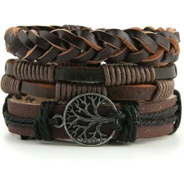 Genuine Leather Tree Bracelet