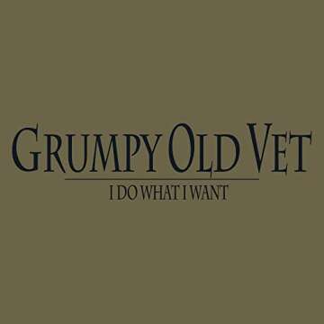 Grunt Style Grumpy Old Vet Men's T-Shirt (Military Green, Large)