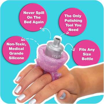 Tweexy Wearable Nail Polish Holder - Opal Sparkle