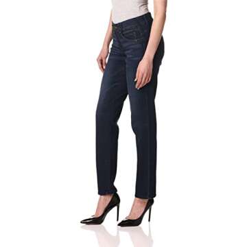 Democracy Women's Ab Solution Straight Leg Jean, Indigo, 12