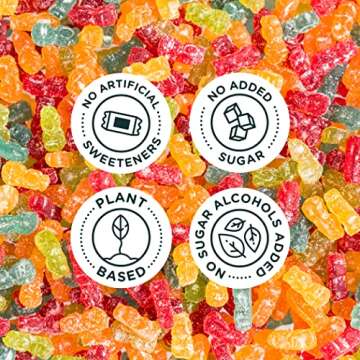 SmartSweets Sour Blast Buddies, Low Sugar Gummy Candy (3g), Low Calorie (130), Gluten-Free -1.8oz (Pack of 12) Packaging may vary