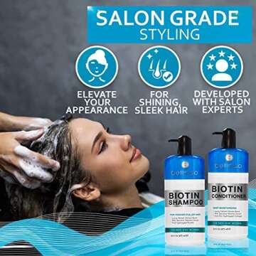 Biotin Shampoo and Conditioner Set for Healthy Hair