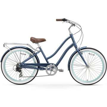 sixthreezero EVRYjourney Women's Beach Cruiser Bike, Step-Through Touring Hybrid Bicycle