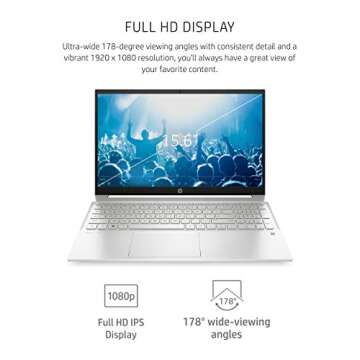 HP Pavilion 15 Laptop, 11th Gen Intel Core i7-1165G7 Processor, 16 GB RAM, 512 GB SSD Storage, Full HD IPS micro-edge Display, Windows 10 Pro, Compact Design, Long Battery Life (15-eg0021nr, 2020)