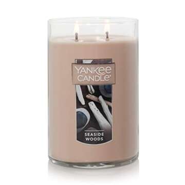 Yankee Candle Seaside Woods Scented, Classic 22oz Large Tumbler 2-Wick Candle, Over 75 Hours of Burn Time, Ideal for Gifting or Home Decor