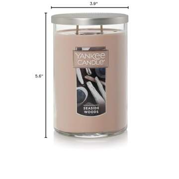 Yankee Candle Seaside Woods Scented, Classic 22oz Large Tumbler 2-Wick Candle, Over 75 Hours of Burn Time, Ideal for Gifting or Home Decor