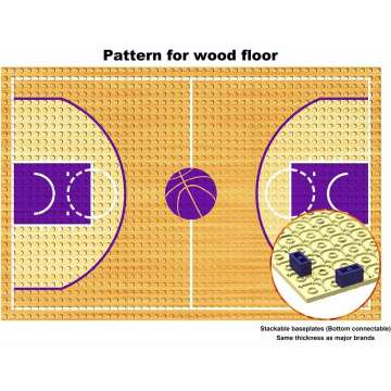 Basketball Court Building Block Playset - 2 Stands