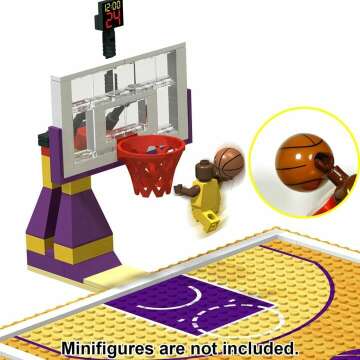 Basketball Court Building Block Playset - 2 Stands