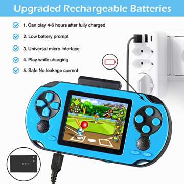 TaddToy 16 Bit Handheld Game with 230 Retro Games