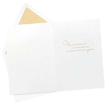 Hallmark Signature Wedding Card - Just the Beginning Perfect for Newlyweds