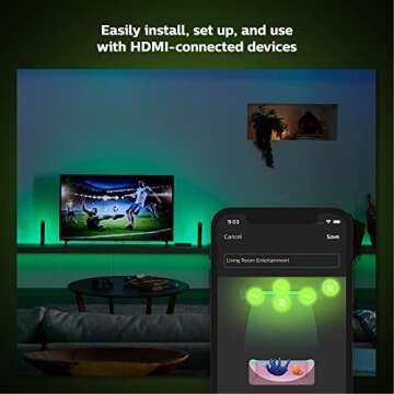 Philips Hue Smart Hub (Works with Alexa Apple HomeKit and Google Assistant), White Ambiance and Philips Hue Play HDMI Sync Box to Sync Hue Colored Lights with Music, Movies, and More, HDMI 4K Splitter