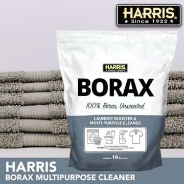 Harris Borax Powder Laundry Booster and Multipurpose Cleaner, 10lb (Unscented)