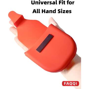 Red Reusable Silicone Fuel Glove-Silicone Glove for Pumping Gas-Protect Hands from Filthy Gas Pump Handles and Keypads, Durable and Universal