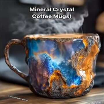 YHAXP Mineral Crystal Coffee Mugs 400ml – 8 Colors