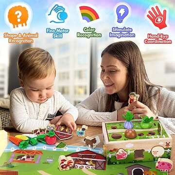 Montessori Wooden Sensory Toys for 1st Birthday Gifts