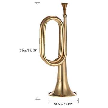 Liyafy Trumpet Brass Cavalry for Professional Cavalry Bugle Military Orchestra Gold