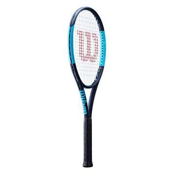 Wilson Ultra 100 V2 Adult Performance Tennis Racket - Grip Size 4 - 4 1/2", BLUE/NAVY