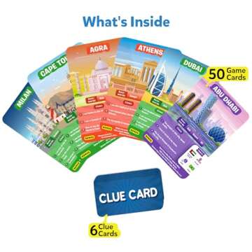 Skillmatics Card Game - Guess in 10 Cities Around The World, Educational Travel Toys for Boys, Girls, and Kids Who Love Board Games, Geography and History, Gifts for Ages 8, 9, 10 and Up