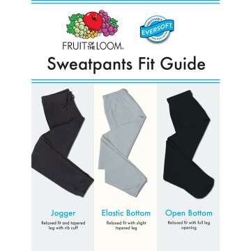 Eversoft Fleece Sweatpants with Pockets and Elastic Bottom