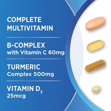 Centrum Wellness Packs Daily Vitamins for Men in Their 20s, Men's Vitamins with a Complete Multivitamin, Vitamin B-Complex, Vitamin D3 25mcg, Turmeric Complex - 30 Packs/1 Month Supply