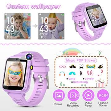 Kids Smart Watches Girls Gifts Age 3-12, Smart Watch for Kids with 24 Games Camera Video Recorder Music Player Alarm Calculator Stopwatch Flashlight Pedometer Gift Toys for Girls Ages 5 6 7 8 9 10