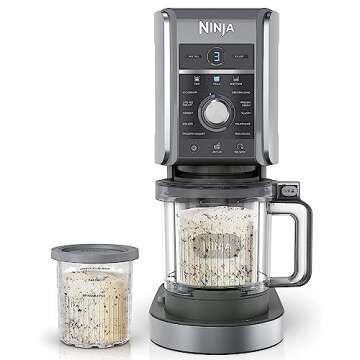 Ninja NC501 CREAMi Deluxe 11-in-1 XL Ice Cream Maker Silver - Renewed Bundle with 2 YR CPS Protection