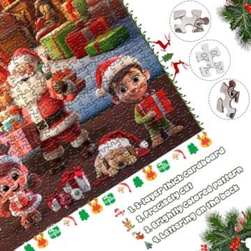 Advent calendar Jigsaw puzzle 2024, 24 Days of Christmas Countdown Family Fun Activity Jigsaw Puzzle with 1008 Pieces for Adults and kids, Can be Used As Xmas present and Home Decoration(tree house)