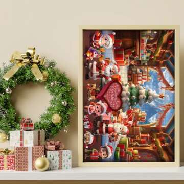 Advent calendar Jigsaw puzzle 2024, 24 Days of Christmas Countdown Family Fun Activity Jigsaw Puzzle with 1008 Pieces for Adults and kids, Can be Used As Xmas present and Home Decoration(tree house)