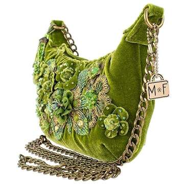 Mary Frances After Party Embellished Mini Crossbody Handbag, Green