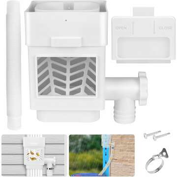 WADEO Rainwater Collection System - Adjustable Diverter Kit for Downspouts