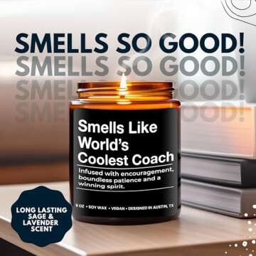 World's Coolest Coach Candle, Best Coach Gifts, Thoughtful Coaches Gifts, Thank You Coach Gifts for Men and Women, Ideal Best Coach Gifts, Coach Appreciation Gift for Birthday, Christmas, Gift Ready