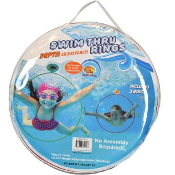 Water Sports Swim Thru Rings - Assorted Pack | Adjustable