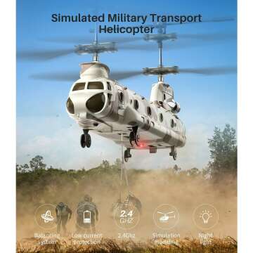 SYMA Military RC Helicopter for Kids & Fans