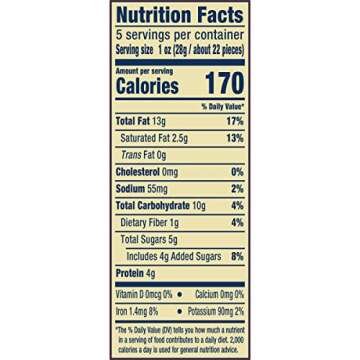 PLANTERS Cashews Cinnamon & Brown Sugar, Party Snacks, 5 Oz Bag (Pack of 5)