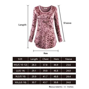 SeSe Code Long Sleeve Blouses for Women Ladies Velour Formal Shirt Autumn Blusas Elegant Pretty Curvy Apparel Resort Wear Spandex Warm Minimalist Clothing Cozy Thin Pullover Tunic Top Wine XXL